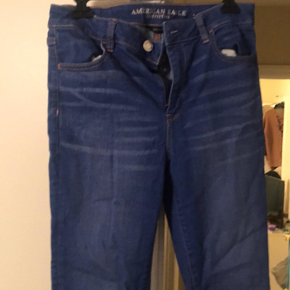 American Eagle, 10 Long true blue denim jeggings